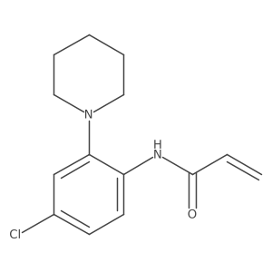 N-[4-chloro-2-(piperidin-1-yl)phenyl]prop-2-enamide结构式