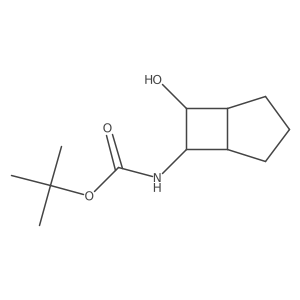 rac-tert-butyl N-[(1R,5S,6S,7R)-7-hydroxybicyclo[3.2.0]heptan-6-yl]carbamate Structure