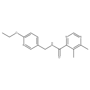 N-[(6-Ethoxypyridin-3-yl)methyl]-5,6-dimethylpyrimidine-4-carboxamide Structure
