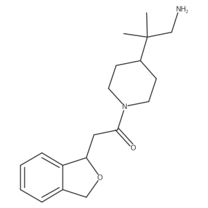 1-[4-(1-Amino-2-methylpropan-2-yl)piperidin-1-yl]-2-(1,3-dihydro-2-benzofuran-1-yl)ethanone Structure