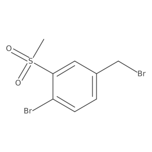 1-Bromo-4-(bromomethyl)-2-(methylsulfonyl)benzene Structure