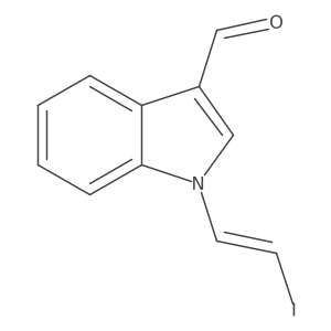 1-[(1E)-2-iodoethenyl]-1H-indole-3-carbaldehyde结构式