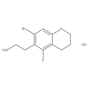 2-(7-Bromo-5-fluoro-3,4-dihydro-2H-chromen-6-yl)ethanamine;hydrochloride Structure