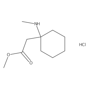 Methyl 2-[1-(methylamino)cyclohexyl]acetate hydrochloride Structure