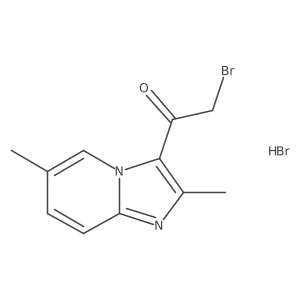 2-Bromo-1-{2,6-dimethylimidazo[1,2-a]pyridin-3-yl}ethan-1-one hydrobromide结构式