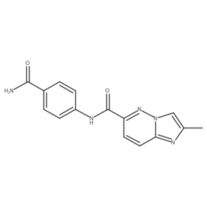 N-(4-carbamoylphenyl)-2-methylimidazo[1,2-b]pyridazine-6-carboxamide Structure