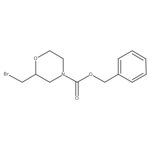 Benzyl 2-(bromomethyl)morpholine-4-carboxylate结构式