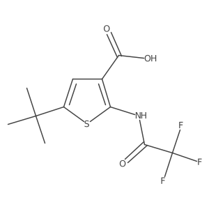 5-Tert-butyl-2-(2,2,2-trifluoroacetamido)thiophene-3-carboxylic acid结构式