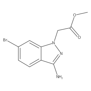 methyl 2-(3-amino-6-bromo-1H-indazol-1-yl)acetate结构式