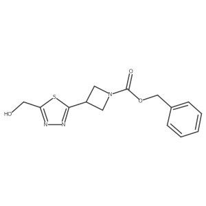 Benzyl 3-[5-(hydroxymethyl)-1,3,4-thiadiazol-2-yl]azetidine-1-carboxylate Structure