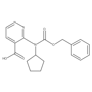 3-{[(Benzyloxy)carbonyl](cyclopentyl)amino}pyridazine-4-carboxylic acid结构式