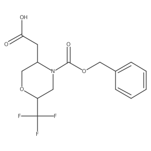 2-{4-[(Benzyloxy)carbonyl]-6-(trifluoromethyl)morpholin-3-yl}acetic acid Structure