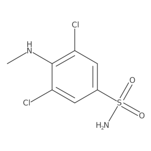 3,5-Dichloro-4-(methylamino)benzene-1-sulfonamide Structure