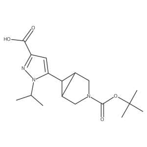 5-(3-(Tert-butoxycarbonyl)-3-azabicyclo[3.1.0]hexan-6-YL)-1-isopropyl-1H-pyrazole-3-carboxylic acid Structure