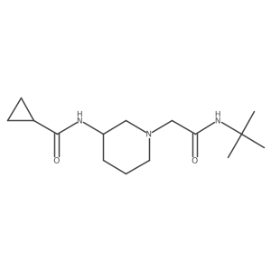 N-{1-[(tert-butylcarbamoyl)methyl]piperidin-3-yl}cyclopropanecarboxamide Structure