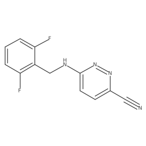 6-{[(2,6-Difluorophenyl)methyl]amino}pyridazine-3-carbonitrile结构式