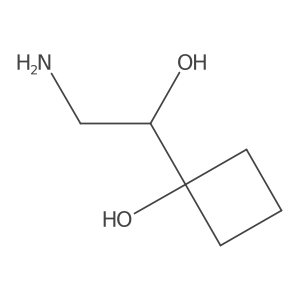 1-(2-Amino-1-hydroxyethyl)cyclobutan-1-ol结构式
