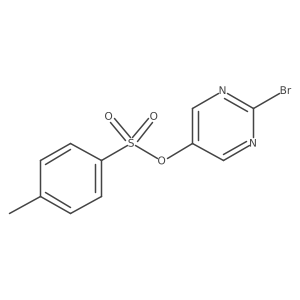 2-Bromopyrimidin-5-yl 4-methylbenzene-1-sulfonate结构式