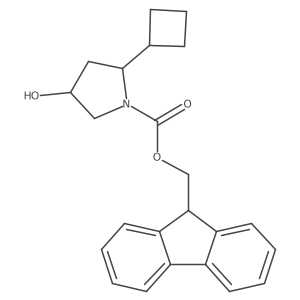 (9H-fluoren-9-yl)methyl 2-cyclobutyl-4-hydroxypyrrolidine-1-carboxylate Structure
