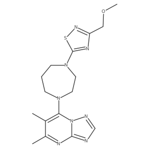 1-{5,6-Dimethyl-[1,2,4]triazolo[1,5-a]pyrimidin-7-yl}-4-[3-(methoxymethyl)-1,2,4-thiadiazol-5-yl]-1,4-diazepane Structure