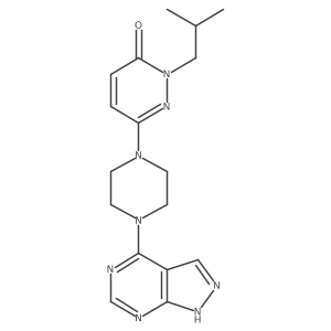 2-(2-methylpropyl)-6-(4-{1H-pyrazolo[3,4-d]pyrimidin-4-yl}piperazin-1-yl)-2,3-dihydropyridazin-3-one Structure