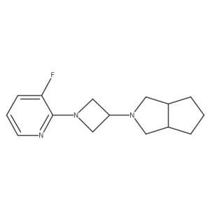 3-Fluoro-2-(3-{octahydrocyclopenta[c]pyrrol-2-yl}azetidin-1-yl)pyridine结构式