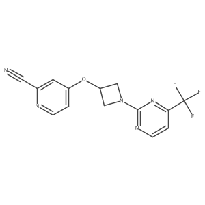 4-({1-[4-(Trifluoromethyl)pyrimidin-2-yl]azetidin-3-yl}oxy)pyridine-2-carbonitrile结构式
