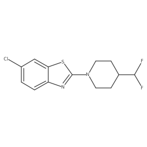 6-Chloro-2-[4-(difluoromethyl)piperidin-1-yl]-1,3-benzothiazole Structure