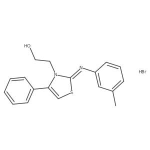(Z)-2-(4-phenyl-2-(m-tolylimino)thiazol-3(2H)-yl)ethanol hydrobromide结构式