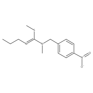 Methyl N-methyl-N-[(4-nitrophenyl)methyl]-Na(2)-propylcarbamimidothioate结构式