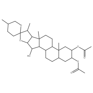 Digitogenin 2,3-diacetate Structure