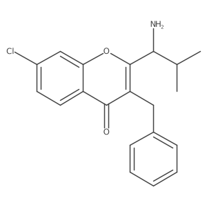 2-((R)-1-amino-2-methyl-propyl)-3-benzyl-7-chloro-chromen-4-one Structure