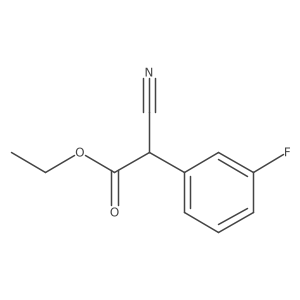 Ethyl 2-cyano-2-(3-fluorophenyl)acetate结构式