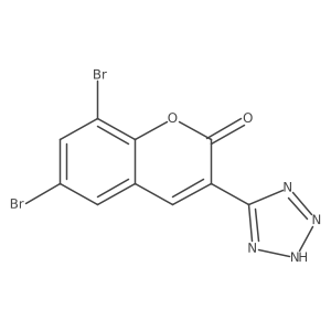 6,8-Dibromo-3-(1H-tetrazol-5-YL)-2H-chromen-2-one结构式