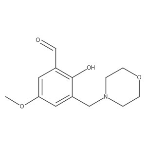 2-Hydroxy-5-methoxy-3-(4-morpholinylmethyl)benzaldehyde结构式