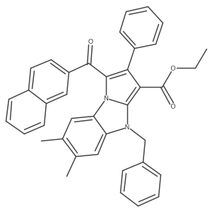 Ethyl 4-benzyl-6,7-dimethyl-1-(2-naphthoyl)-2-phenyl-4H-pyrrolo(1,2-A)benzimidazole-3-carboxylate Structure