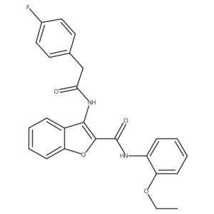 N-(2-ethoxyphenyl)-3-(2-(4-fluorophenyl)acetamido)benzofuran-2-carboxamide Structure