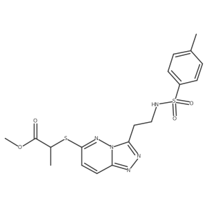 Methyl 2-{[3-(2-{[(4-methylphenyl)sulfonyl]amino}ethyl)[1,2,4]triazolo[4,3-b]pyridazin-6-yl]thio}propanoate Structure