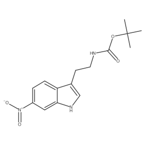 [2-(6-nitro-1H-indol-3-yl)-ethyl]-carbamic acid tert-butyl ester结构式