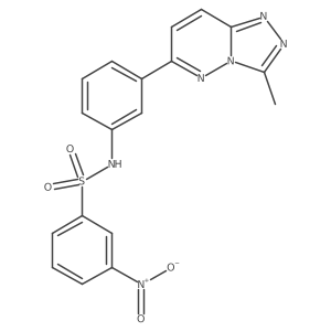 N-(3-(3-methyl-[1,2,4]triazolo[4,3-b]pyridazin-6-yl)phenyl)-3-nitrobenzenesulfonamide结构式