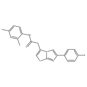 N-(2,4-dimethylphenyl)-2-[6-(4-fluorophenyl)imidazo[2,1-b][1,3]thiazol-3-yl]acetamide结构式
