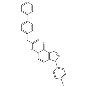 2-{[1,1'-biphenyl]-4-yl}-N-[1-(4-methylphenyl)-4-oxo-1H,4H,5H-pyrazolo[3,4-d]pyrimidin-5-yl]acetamide Structure