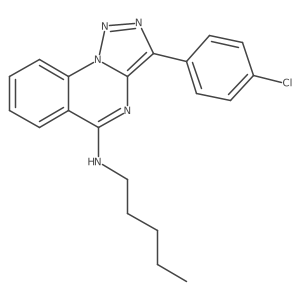 3-(4-chlorophenyl)-N-pentyl-[1,2,3]triazolo[1,5-a]quinazolin-5-amine结构式