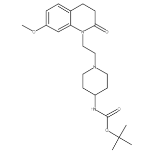 tert-Butyl {1-[2-(7-methoxy-2-oxo-3,4-dihydroquinolin-1(2H)-yl)ethyl]piperidin-4-yl}carbamate Structure
