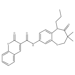N-(3,3-dimethyl-4-oxo-5-propyl-2,3,4,5-tetrahydrobenzo[b][1,4]oxazepin-8-yl)-2-oxo-2H-chromene-3-carboxamide Structure