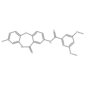 3,5-dimethoxy-N-(8-methyl-11-oxo-10,11-dihydrodibenzo[b,f][1,4]oxazepin-2-yl)benzamide结构式