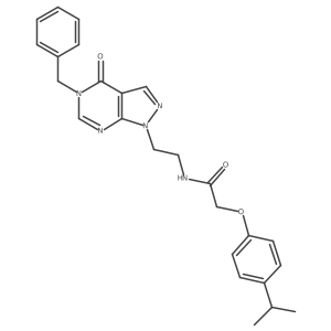 N-(2-(5-benzyl-4-oxo-4,5-dihydro-1H-pyrazolo[3,4-d]pyrimidin-1-yl)ethyl)-2-(4-isopropylphenoxy)acetamide Structure