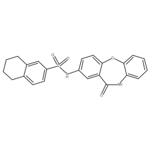 N-(11-oxo-10,11-dihydrodibenzo[b,f][1,4]oxazepin-2-yl)-5,6,7,8-tetrahydronaphthalene-2-sulfonamide结构式