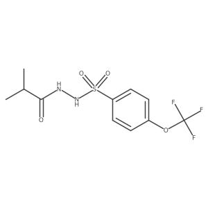 2-Methylpropanoic acid 2-[[4-(trifluoromethoxy)phenyl]sulfonyl]hydrazide Structure