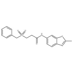 3-(benzylsulfonyl)-N-(2-methylbenzo[d]thiazol-6-yl)propanamide结构式